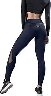 [Generic] Womens Workout Leggings Workout Yoga Work Pants Trendy Yoga Pants Stretchy for Women Running Fitness, Navy, Medium