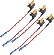 PRETYZOOM 5Pcs Car Fuse Tap Adapter Kit Add Circuit Fuse Holder Compatible with Blade Fuse for Automotive Truck Boat Electrical System Protection Durable Fuse Holder