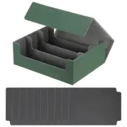 Card Storage Box for Trading Card, 1200 + with 10 Divider Fit, Green/Grey
