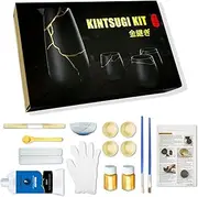 Kintsugi Repair Kit Gold, Japanese Kintsugi Kit Can Be Used to Repair Broken Ceramics, Glass, Kintsugi Glue Can Repair Your Meaningful Pottery, Create a Unique Golden Cracked Artwork,Dishwasher Safety