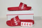 ♛Kappa 222 Banda Adam 4 Red/White Athletic Slides Sandals UNISEX Men's Size 8