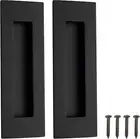 6 Inch Recessed Finger Flush Pulls for Pocket Door Closet Door, Sliding Barn Doo