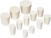 ✨ 22Pcs Solid Rubber Stoppers，Lab Plug 000#-8# Sizes Tapered Lab Rubber Plugs fo