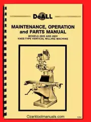 DoAll 200S & 200V Vertical Milling Machines Owner's Operator's Parts Manual 1254