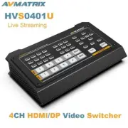 AVMATRIX HVS0401U 4-CH HDMI/DP Video Switcher SDI USB Type-C PGM Live Streaming