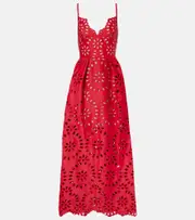 [Elie Saab] Elie Saab Floral embroidered satin gown AU 14 red
