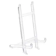 9" Acrylic Plate Stand Holder, Table Use Picture Easel Frame Holder Clear