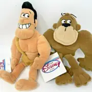 George & Ape - George of the Jungle Set of 2 Disney Store Bean Bag Plush Toy 8"