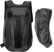 Motorcycle Backpack, Hard Shell Backpack Waterproof Carbon Fiber with Reflective
