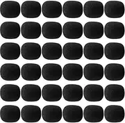 NOLITOY Microphone Shield Microphone Windscreen 50pcs Lapel Headset Windscreen Mic Foam Covers Lavalier Wind Screen Muffs for Most Lavalier Microphones Windscreen for Microphone
