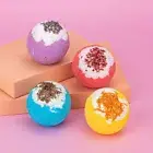 100g Bath Bomb Natural Dried Flower Bath Salt Ball Bath Salt Ball Cleaner Gift