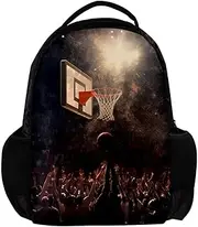 VTGHDEEQ Travel Backpack,Work Backpack,Back Pack,Basketball and Basketball Hoop,Backpack, A6nw0hwnerdw, 10.8x5.1x15.8 in