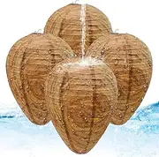 4 Packs of Fake wasp nest, Waterproof Material wasp Traps Outdoor Hanging Deterrence Against Wasps (Brown)