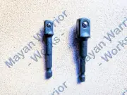 DEWALT 1/4" to 3/8" & 1/4" to 1/2" Socket Adapters, Hex Shank, Impact Ready