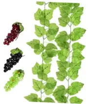 Fake Grapes 3 Bunches of Simulation Grape Fruit Artificial Grape Vines