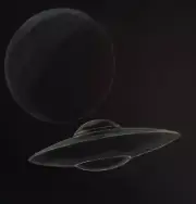 Spaceship ufo drawing white pastel chalk artist Jerome Cadd Star travel saucer