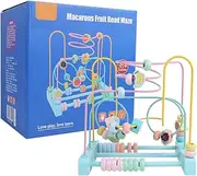 Educational Toy, Durable Fun Early Learning Toy, for Children Playing Toys Educational Toys Kids(Macaron three thread winding beads)