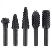 5pc black woodworking wolf tooth stick silver rotary file DIY grinding accessori