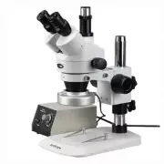 AmScope 7X-45X Trinocular Stereo Microscope with Aluminum 80-LED Ring Light