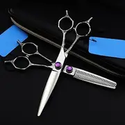 Hair Cutting Scissors, 6 Inch Professional Japan Two-Tailed Hair Scissors Set Salon Cutting Barber Haircut Thinning Shears Hairdressing Scissors