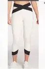 Large NWT CALIA Essential Cross Capri Legging Unbleached Hi Rise 18.5” Inseam