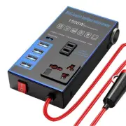 Simplify Your Travels Efficient 120W Car Battery to AC/DC Converter Adapter