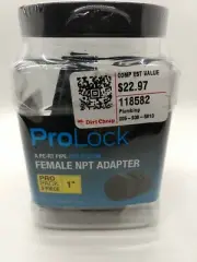 SharkBite ProLock Female NPT Adapter Fitting 1" Push to Connect x FIP 3 Pack