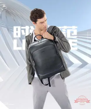 新款雙肩包男休閑通勤真皮背包頭層牛皮大學生書包商務電腦背包