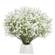 20pcs Babys Breath Artificial Flowers Bulk White Gypsophila Real Touch