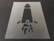 Rocket #9 Stencil 10mm or 7mm Thick, Rocket-ship, Jet, Air Force, Army, Space