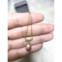 在飛比找蝦皮購物優惠-全新台灣寄925銀淡水鎖骨鏈養殖珍珠項鍊