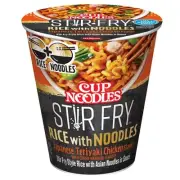 Nissin Stir Fry Rice with Teriyaki Chicken Cup Noodles, 2.75 Ounce (Pack of 6)