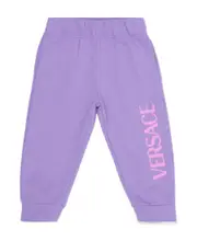Versace Kids Logo Printed Straight Leg Pants 1218M,36M,24M Purple