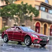 Scale Finished Model Car 1:32 Scale for Benz C260 L C-Class Alloy Diecast Car Model Simulation Miniature Vehicle Collectibles Die-cast Vehicle(Red)