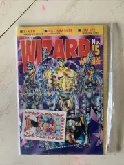 WIZARD MAGAZINE # 15 1992 COMICS GUIDE BAGGED WITH CARDS WILDCATS ARCHIE SHATNER