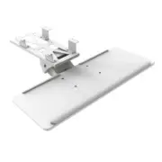 Loctek KT101 White Adjustable Keyboard Tray - Under Desk, Drawer, Tray Size