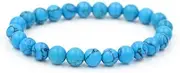 [IBOWZ] Crystal Bracelet Bead Bracelets Charm Bracelets for Womens, 7 Chakra Natural 8Mm Blue Turquoise Elastic Bangle Beads Pray Rosary Balance Energy Yoga Inspiration Charm Jewelry Men