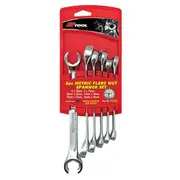 PKTool PT10178 - Flare Nut Spanner Set - 6 Piece Metric