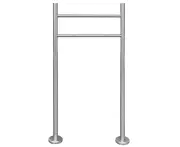 Stainless Steel Dual Mailbox Post Stand Modern Design Weather-Resistant with Mount