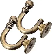 1Pair Alloy Curtain Holdbacks Vintage Decorative Curtain Hooks Wall Mounted Tieback Functional Drapery Accessories for Living Room Bedroom Kitchen and More Antique