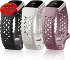 Floral Lace Band for Fitbit Charge 6 & 5 - Soft Lilac Hollow-Out Strap
