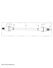 Polaris SHAFT, Genuine OEM Part 1333403, Qty 1