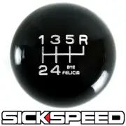 BLACK/WHITE BYE FELICIA SHIFT KNOB FOR 6 SPEED SHORT THROW SHIFTER 10X1.5 K13