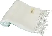 Bersuse 100% Cotton Anatolia Turkish Towel - 37X70 Inches, White