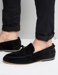在飛比找Yahoo!奇摩拍賣優惠-ASOS Tassel Loafers In Black F