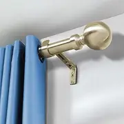 Marlow Curtain Rod 90-270CM- 2.2CM Dia, Window Quiet Rail Pole Set Extendable, Adjustable, Decorative Drapery with Brackets, Living Room,Bedroom-Outdoor Curtain Rod for Patio Door,Antique brass