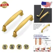 Classic 25-Pack Brushed Brass Kitchen Handles - Easy to Install Cabinet Hardware