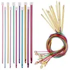 Tunisian Crochet Hook Set - 11pcs Afghan Long Crochet Hooks 2-8 mm Aluminum