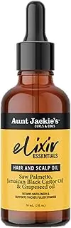 Aunt Jackie's Elixir Essentials Saw Palmetto & Jamaican Black Castor Hair & Scalp Oil 59mL(2oz)