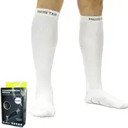 MEISTER COMPRESSION SOCKS - WHITE Running Calf Leg Shin Splints Pain CrossFit